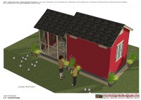 CB202 _ Combo Chicken Coop Garden Shed Plans Construction_05